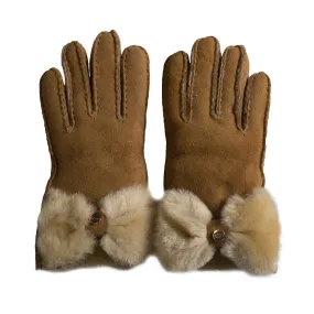 UGG Classic Bow Shortly Chestnut Gloves - Women's