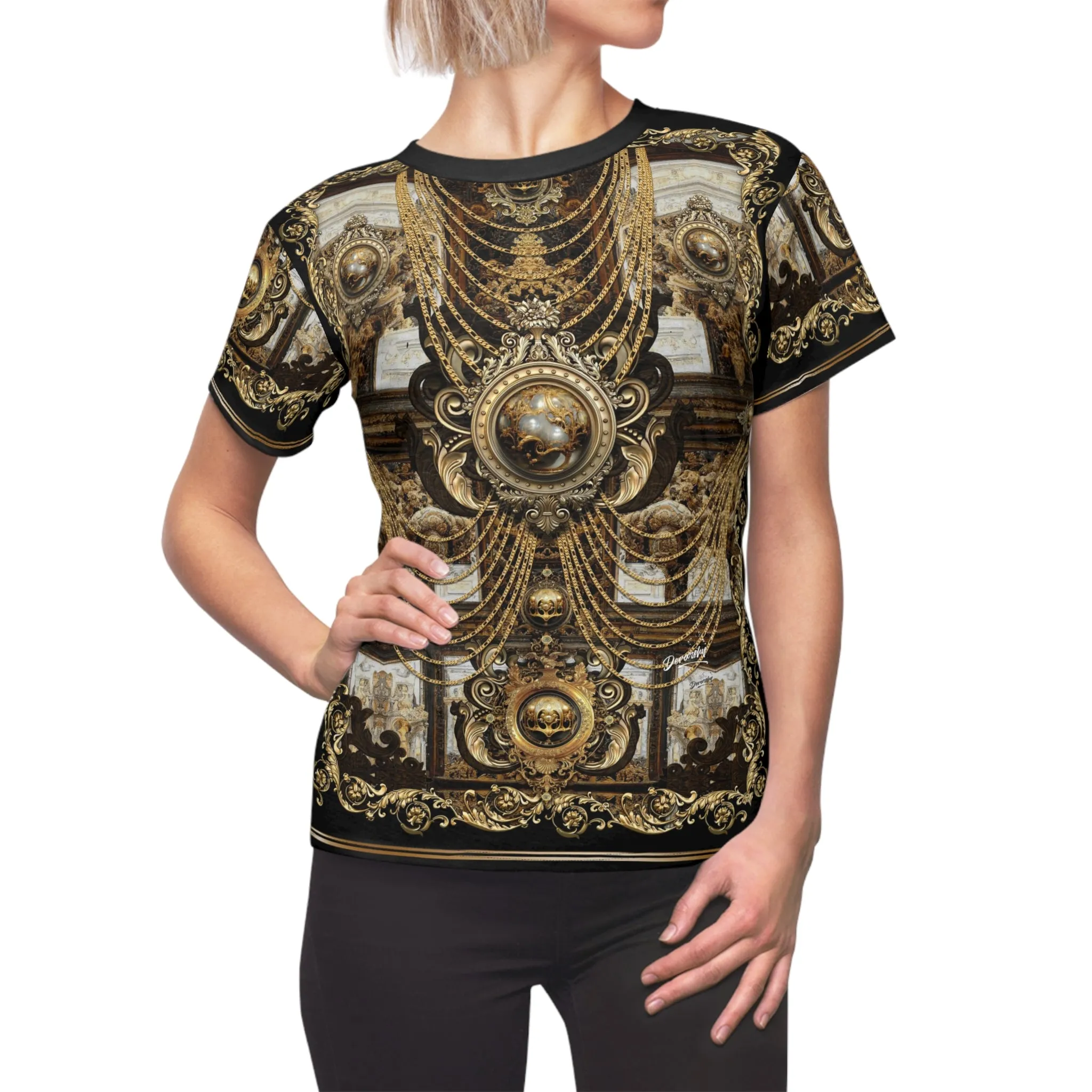 Unchained Harmony T-Shirt Unisex All Over Print Tee Golden Baroque T-Shirt | D20119