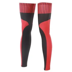 Unisex Red and Black Zip Quick Dry Cycling Leg-Warmers