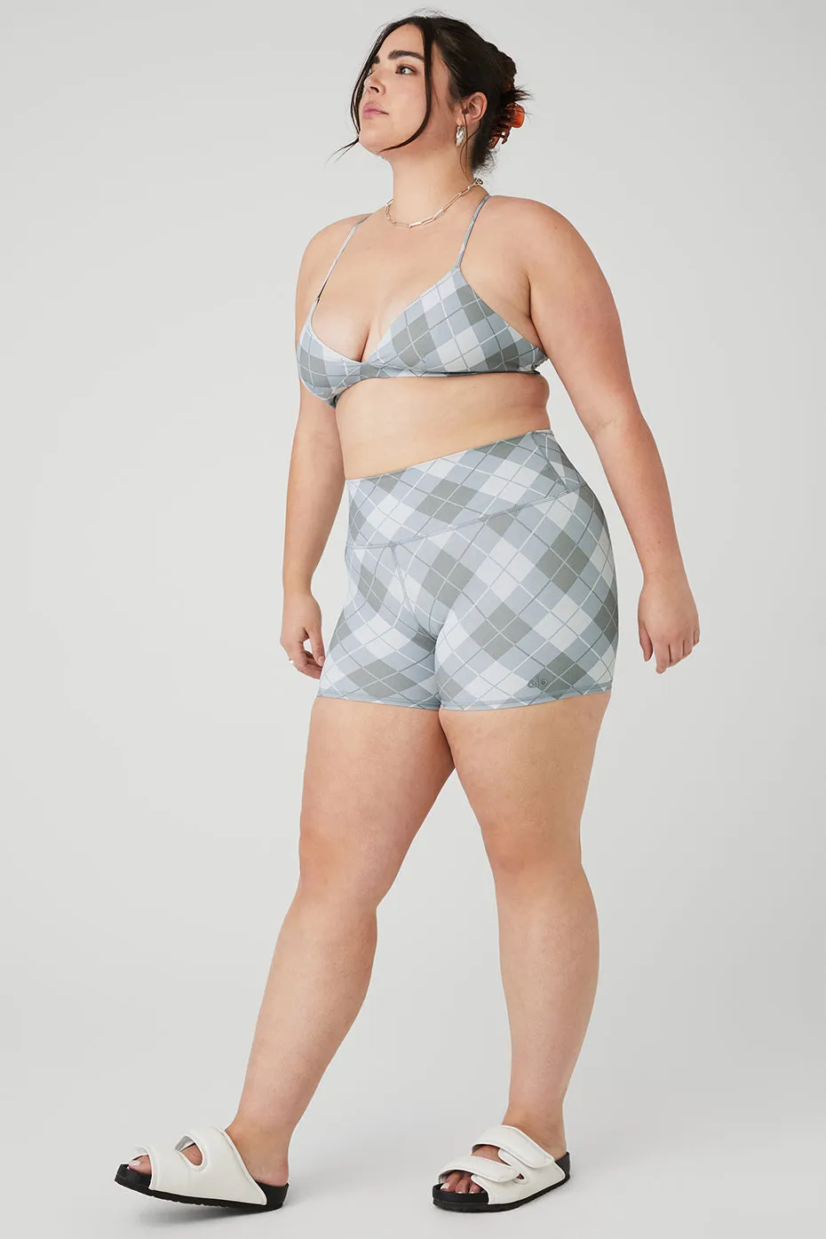 Vapor Argyle Splendor Bra & Vapor High-Waist Argyle Short Set