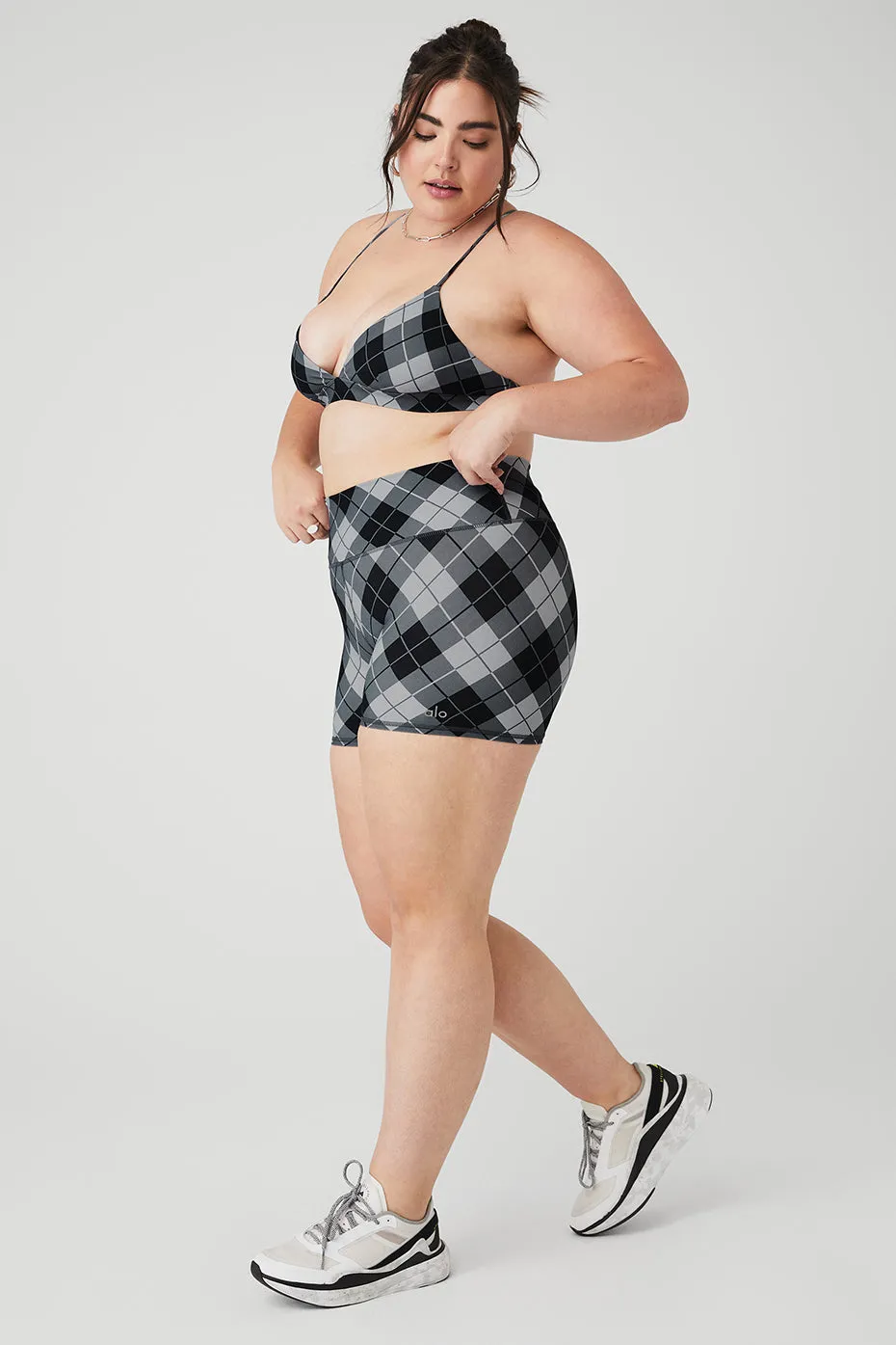 Vapor Argyle Splendor Bra & Vapor High-Waist Argyle Short Set