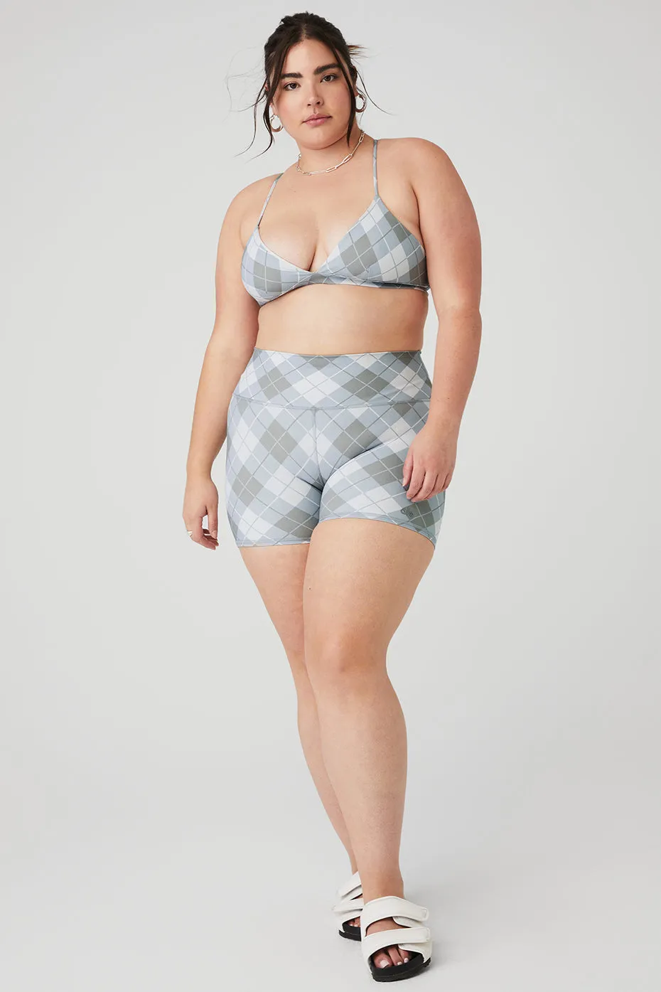 Vapor Argyle Splendor Bra & Vapor High-Waist Argyle Short Set