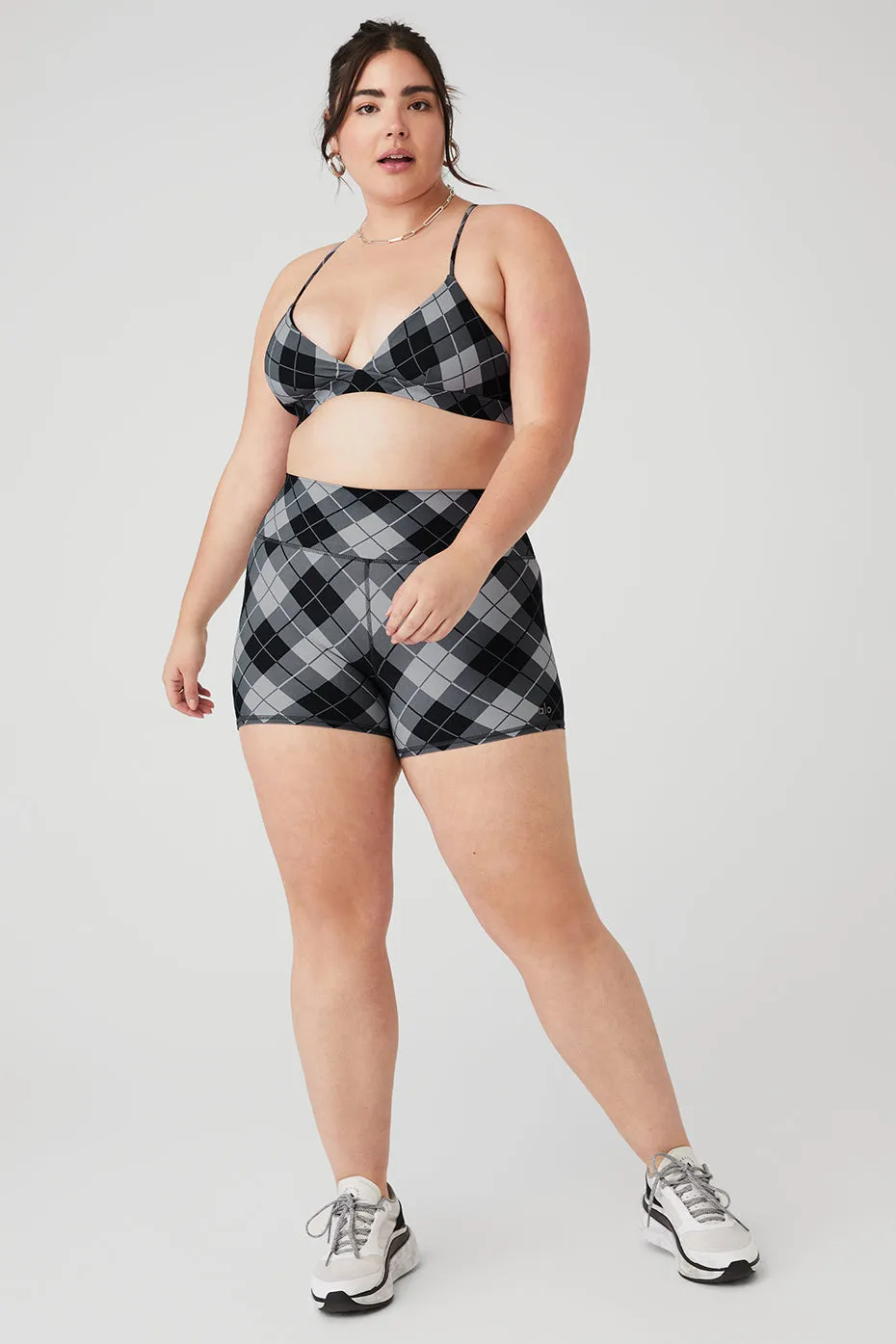 Vapor Argyle Splendor Bra & Vapor High-Waist Argyle Short Set