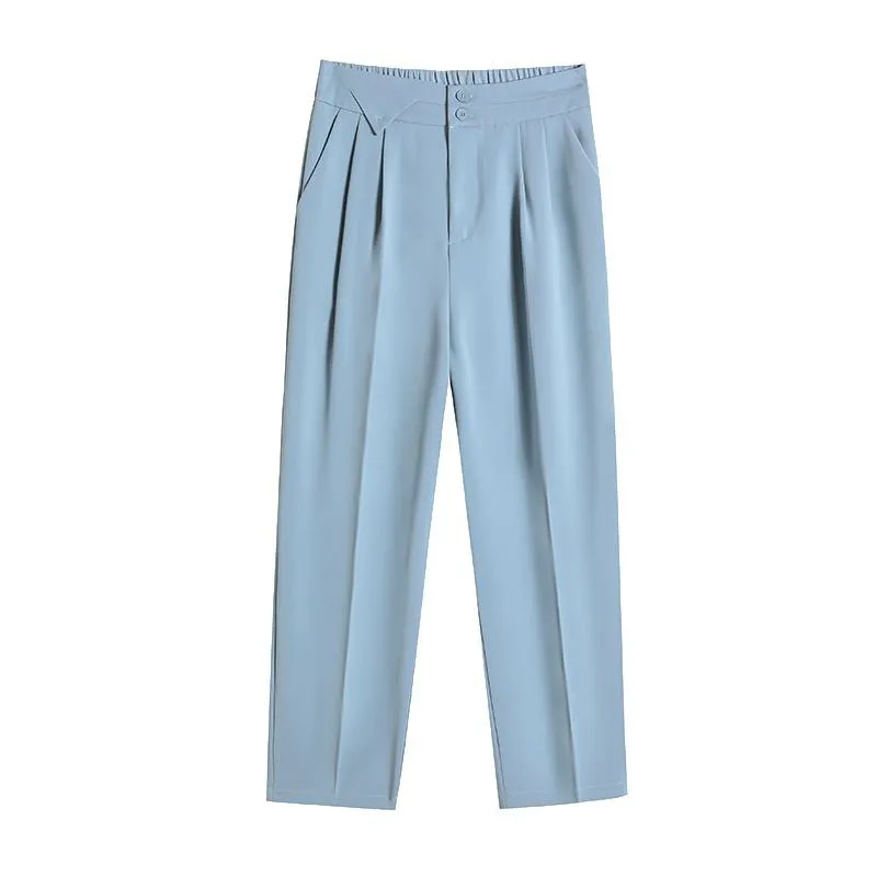 Versatile Silky High-Waisted Pants