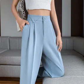 Versatile Silky High-Waisted Pants