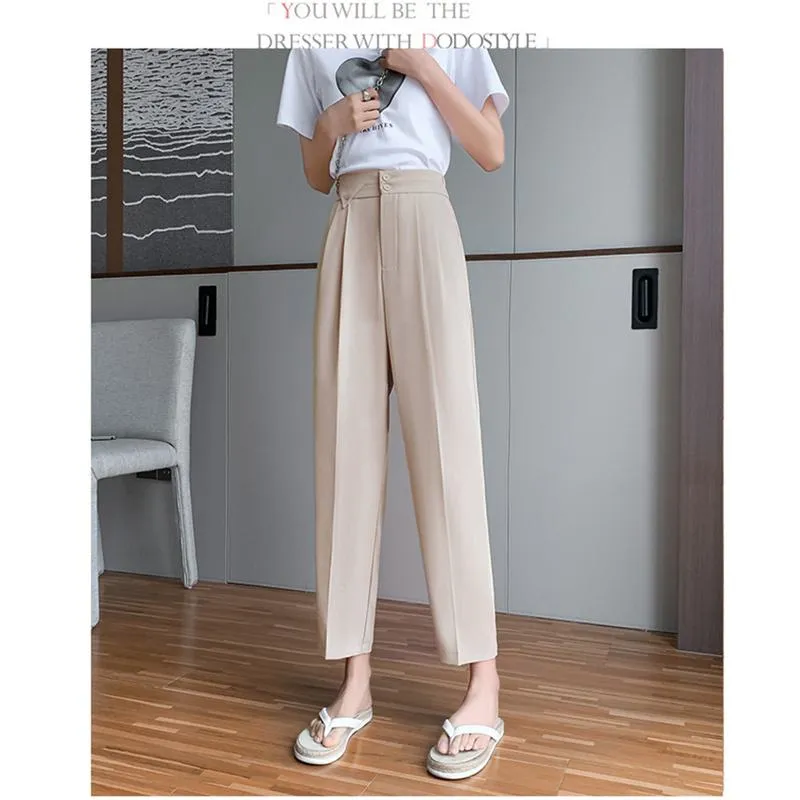 Versatile Silky High-Waisted Pants