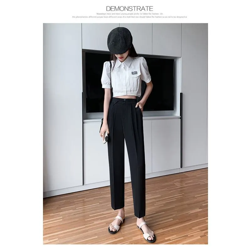 Versatile Silky High-Waisted Pants