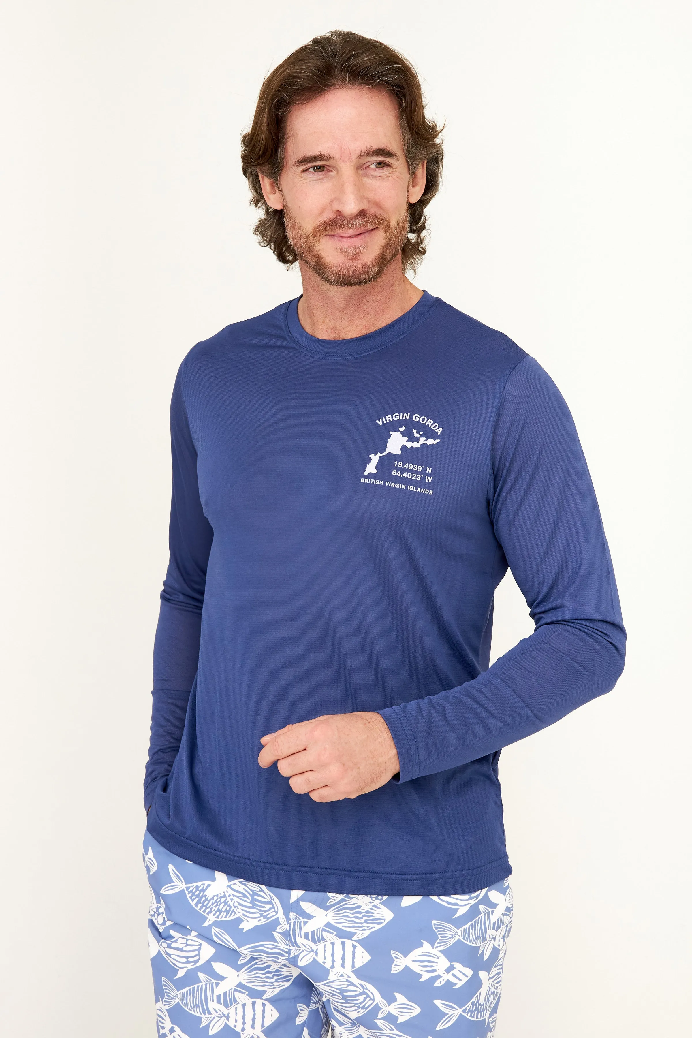 Virgin Gorda GPS UPF50 Shirt - Racing Blue