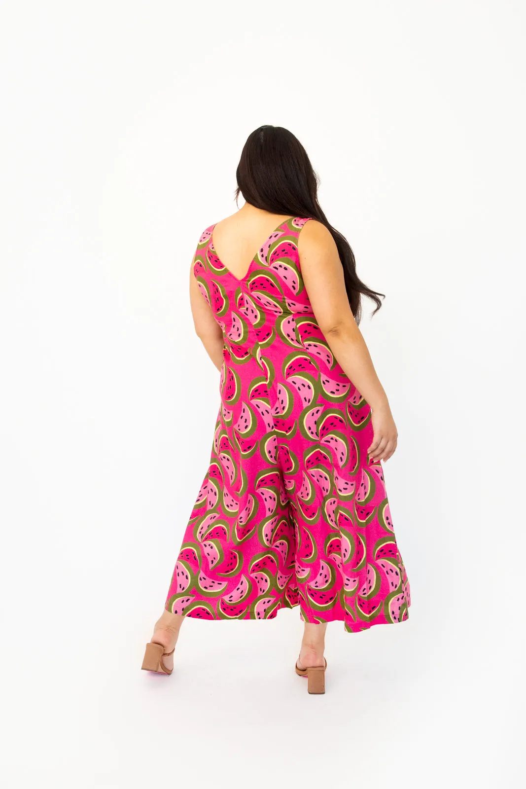 Watermelon Wide Leg Jumpsuit (Final Sale)