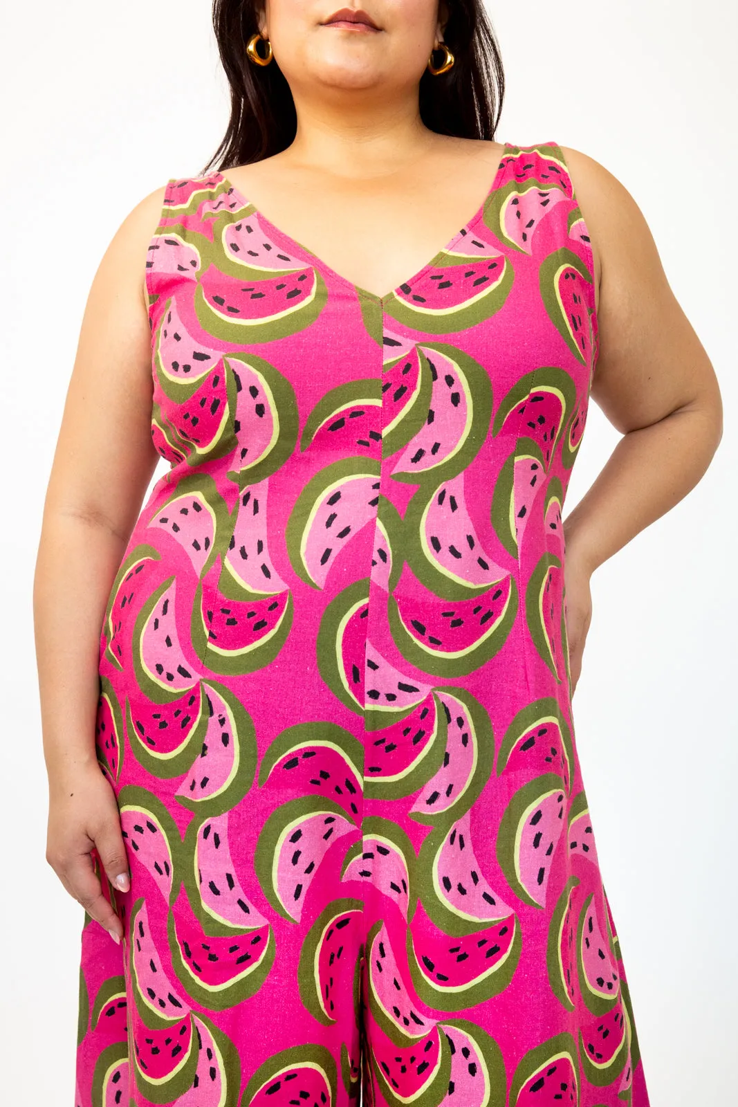 Watermelon Wide Leg Jumpsuit (Final Sale)