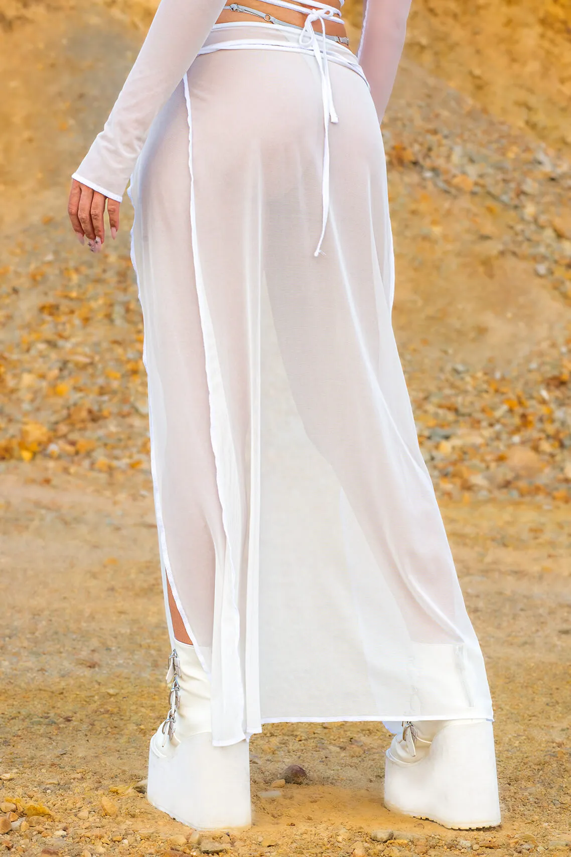 Whiteout Maxi Skirt