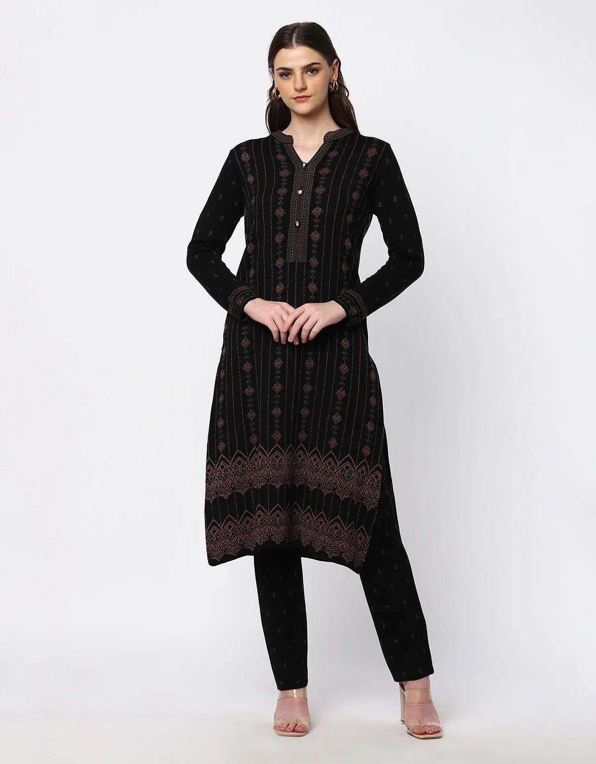 Women Woolen jacquard Fancy Kurti