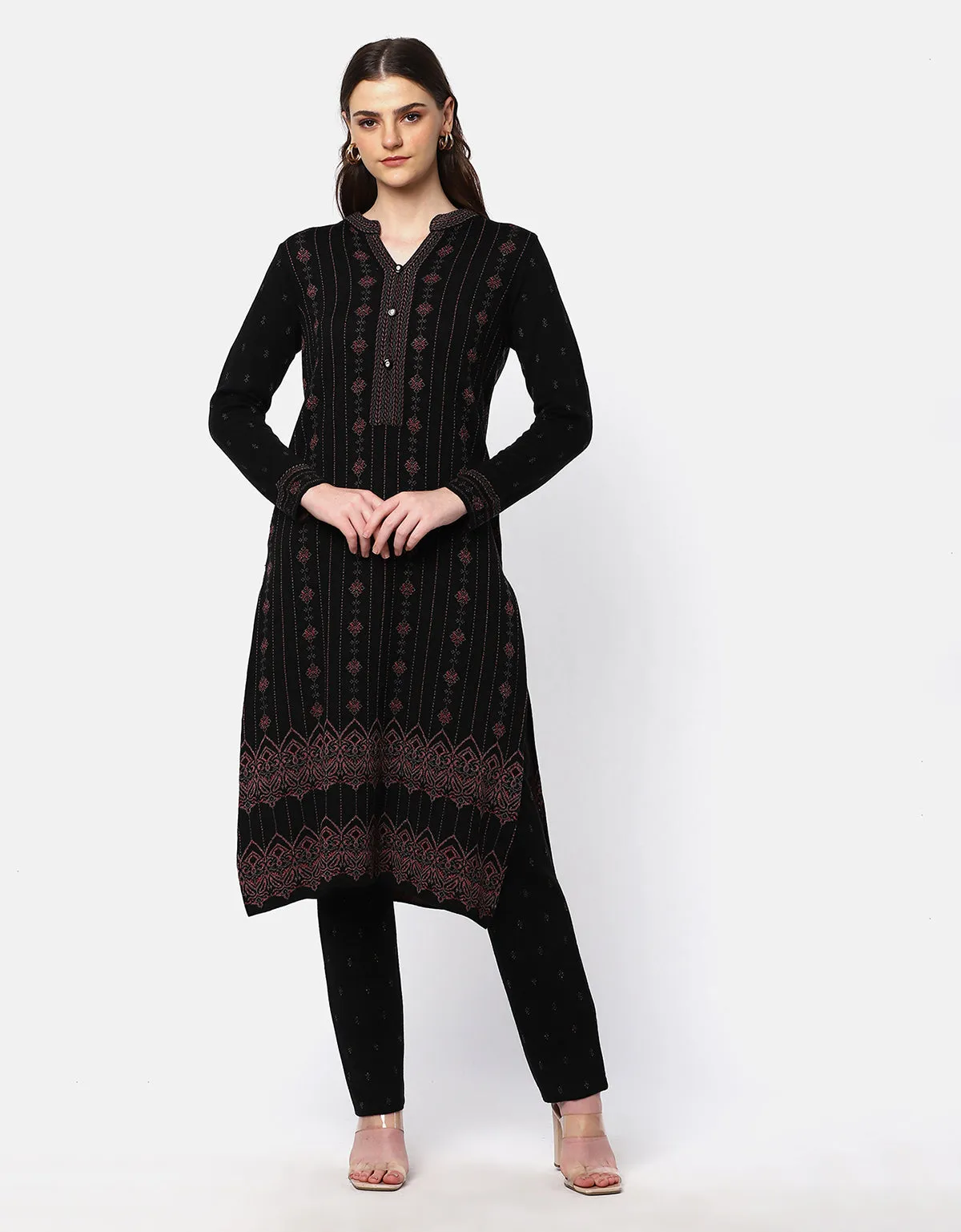 Women Woolen jacquard Fancy Kurti