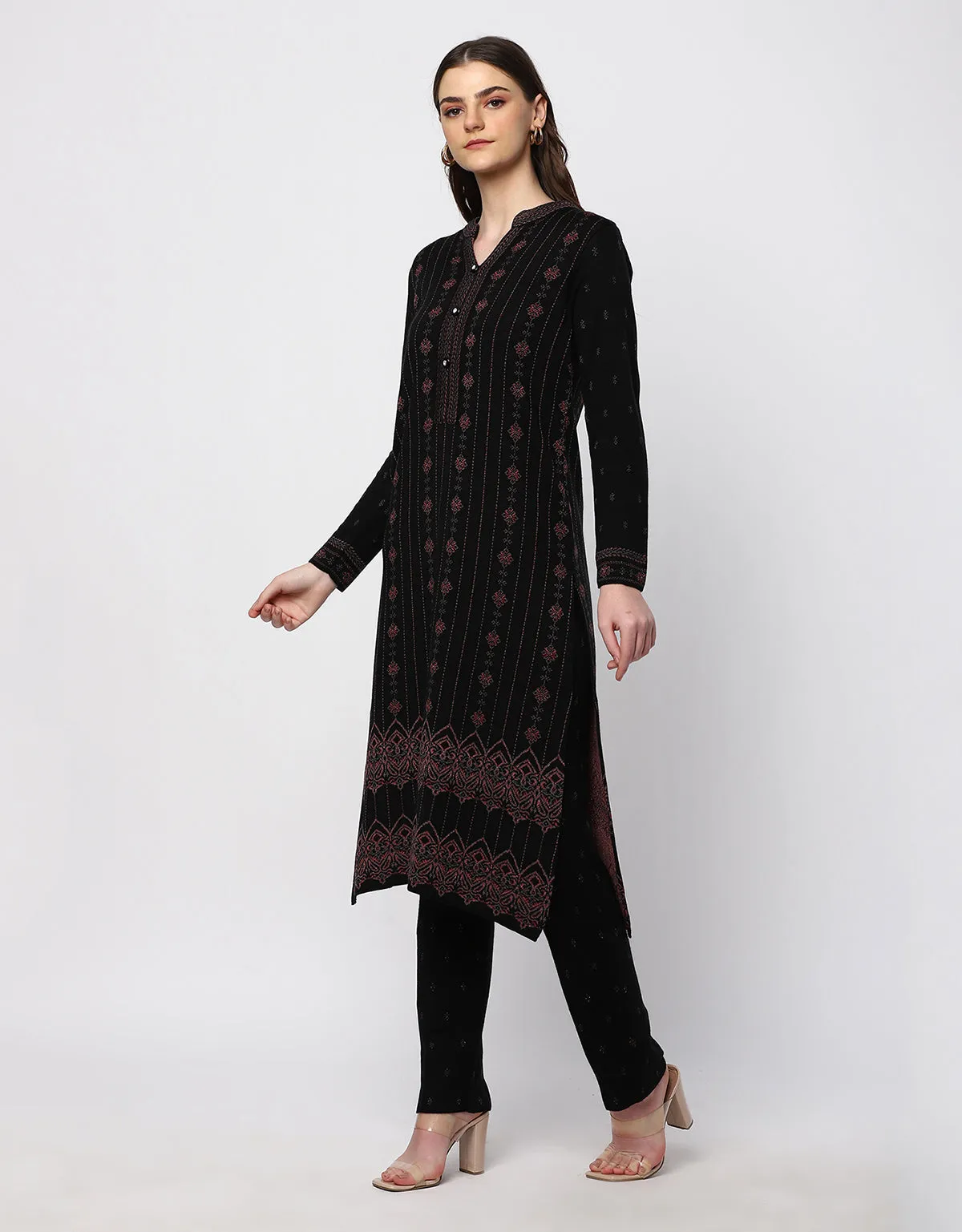 Women Woolen jacquard Fancy Kurti