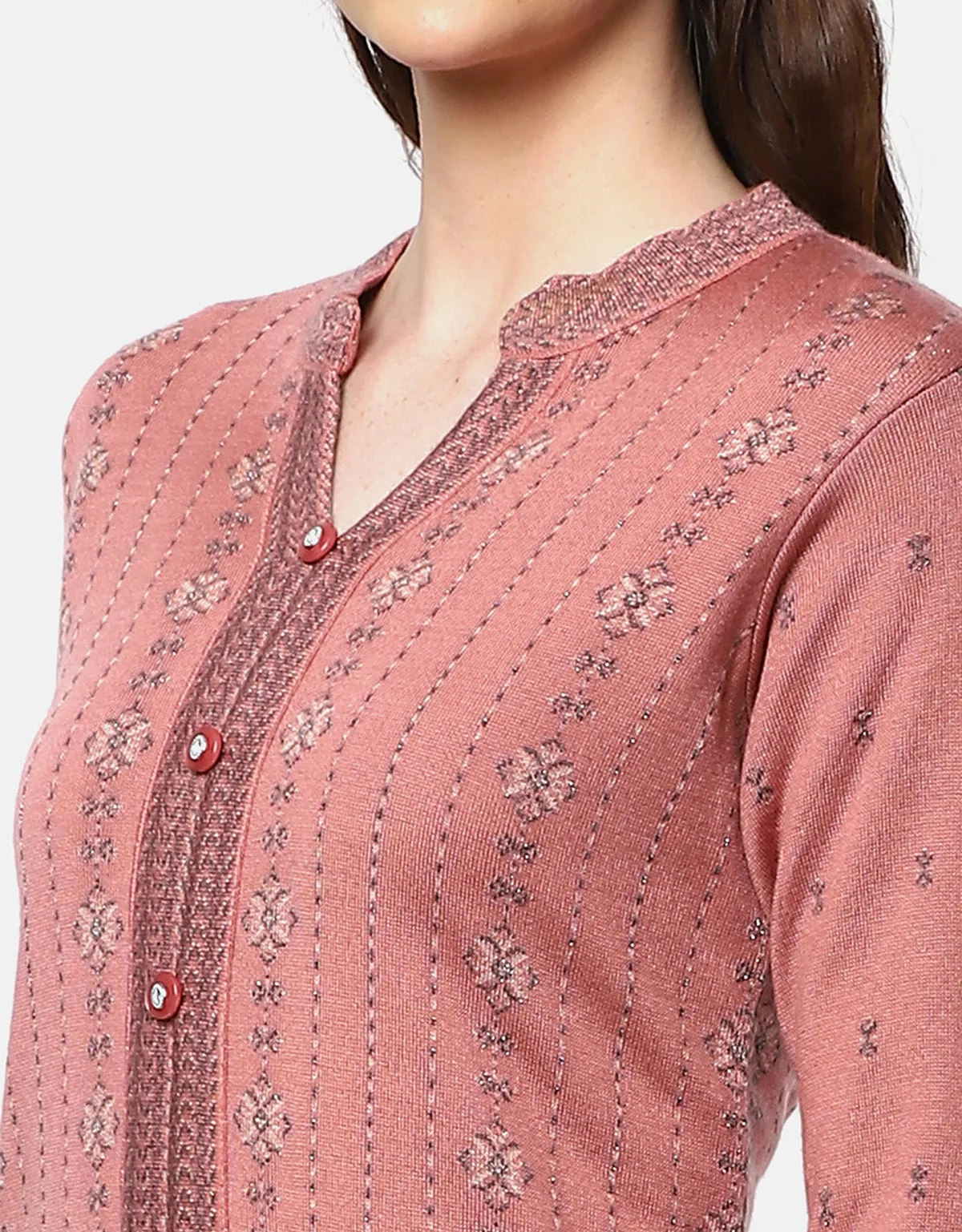 Women Woolen jacquard Fancy Kurti