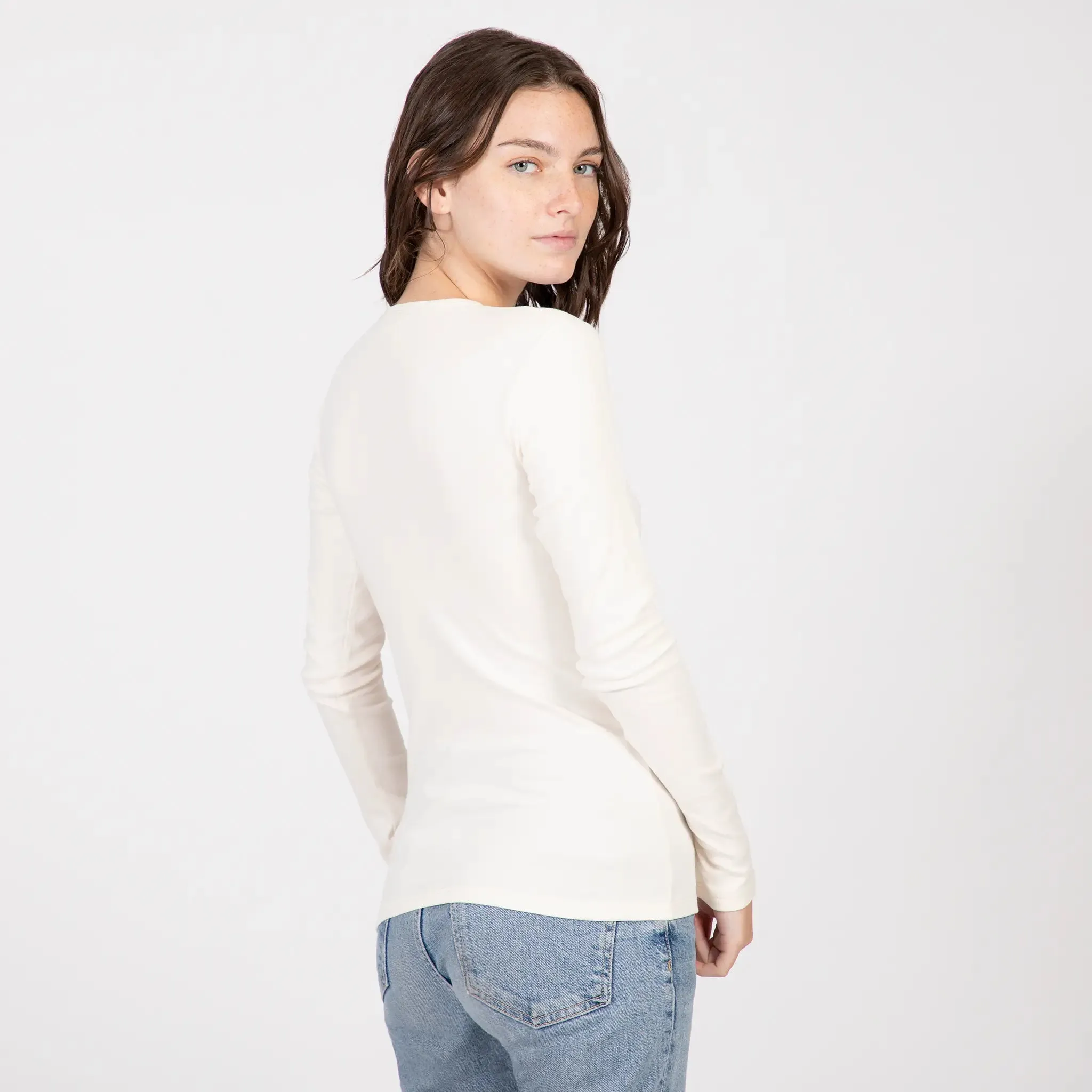 Women's Organic Pima Cotton Long Sleeve Shirt