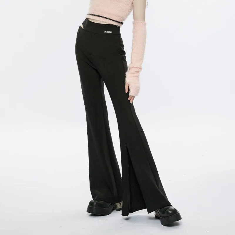 Women's Punk Split Flared Pants