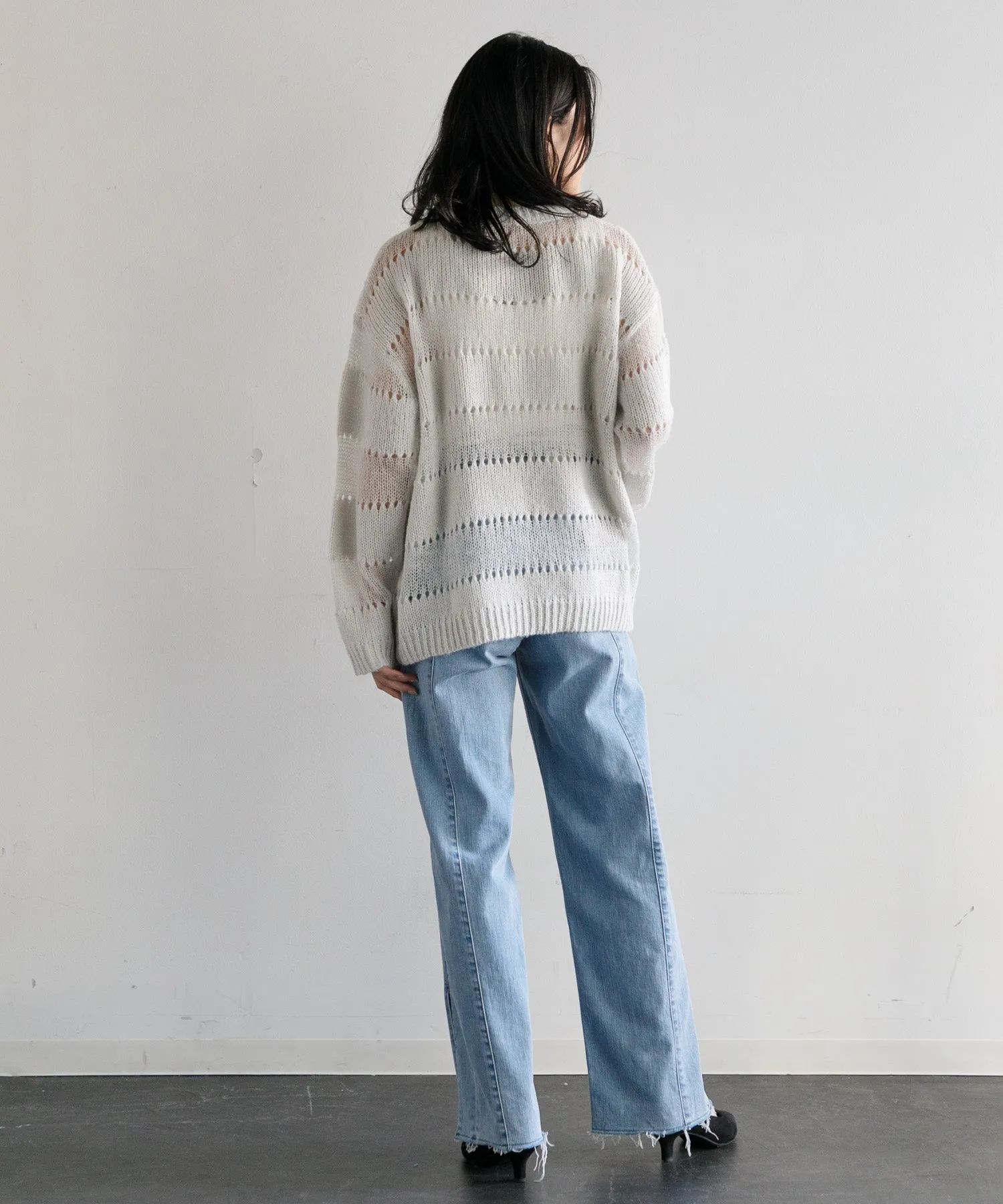 【WOMEN】YANUK ボーイズストレート LEA スイッチングサックス