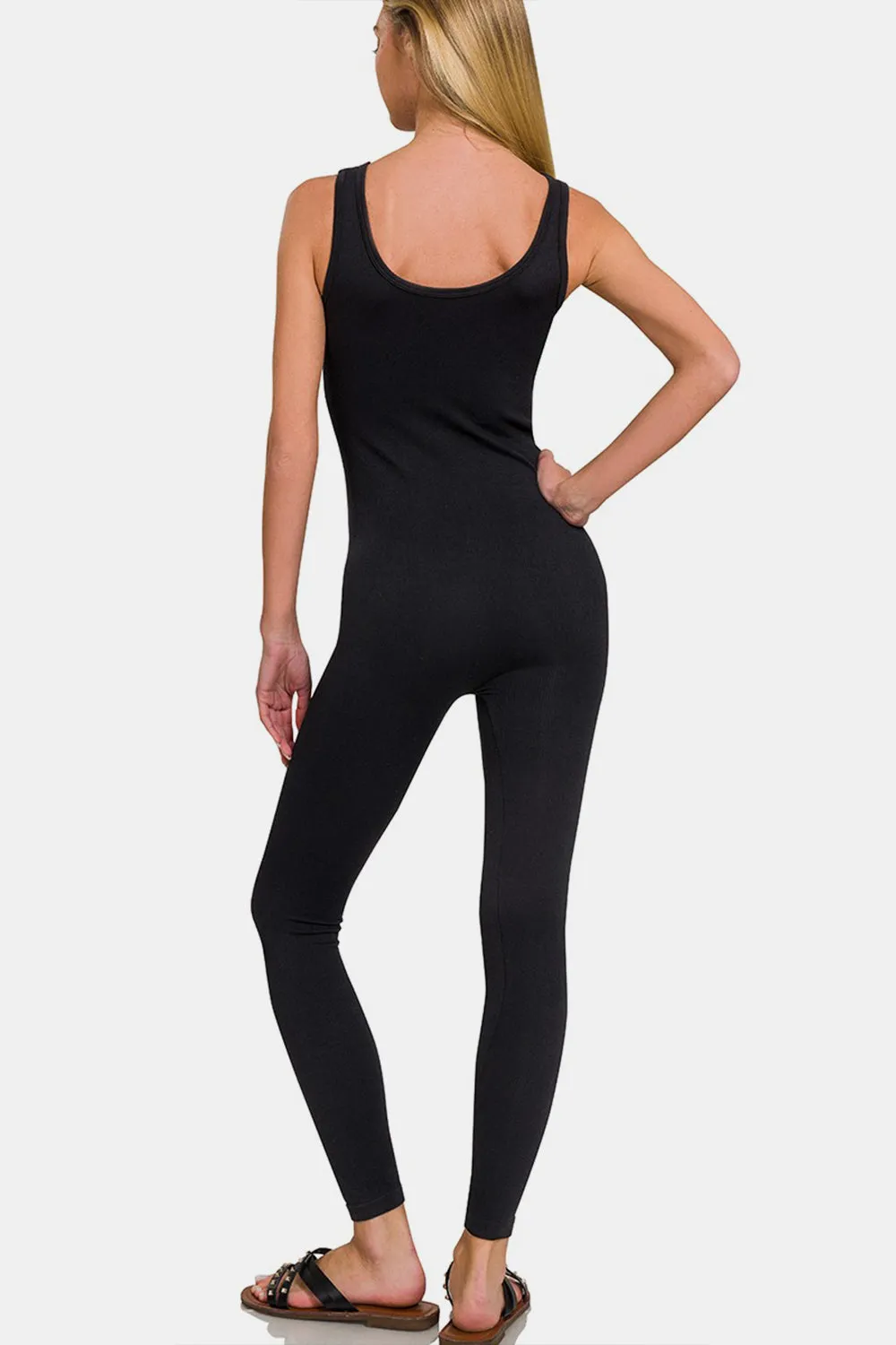 Zara Ribbed Bra Padded Sports Seamless Jumpsuit